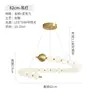 Lámpara colgante minimalista francesa con forma de frijol curvado, decoración de bola blanca lechosa de moda, lámpara colgante lineal larga para mesa de isla de comedor