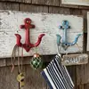 Colgante de decoración de pared de hierro estilo industrial americano, gancho para abrigos, colgante de pared creativo para tienda de ropa, gancho de ancla de hierro