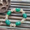 Pulsera de ágata con cuentas de cubo al por mayor ágata fabricantes de pulseras Lutong al por mayor puesto callejero Jianghu joyería de jade