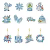 Chaveiro de Pintura Diamantada DIY Feito à Mão Transfronteiriço Ponto de Diamante Pegajoso Chaveiro de Pintura Diamantada Pingente de Bolsa Joia