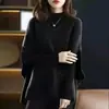 Chaleco de Punto para Mujer de Primavera y Otoño, Manga Murciélago Cuello en V Color Sólido Holgado Casual Moda Ropa Exterior Chaleco