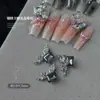 Joyería para Uñas Correa de Regalo con Diamante de Garra Destello Caja de Regalo de Navidad Corazón Torcido Cuadrado Mariposa Aleación Diamante de Uña Joyería