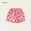 Ropa para Niños Youbao Shorts para Niñas Verano Delgados Rosa Estampado de Cerezas Pantalones Casuales para Bebé Transpirables Pantalones de Verano para Niños Modernos