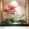 Paisagismo de Pátio Simulação Árvore de Bordo Vermelho Plantas Verdes Árvore Japonesa Wabi-sabi Hotel Interno Externo Árvore Artificial Grande de Chão