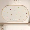 Alfombrilla Sencilla para Piso de Baño, Alfombrilla de Tierra de Diatomeas Absorbente de Agua, Fácil de Mantener, Secado Rápido, Alfombrilla Antideslizante, Se Puede Cortar, Resistente a Manchas y al Desgaste
