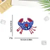 Novos Patches Bordados de Caranguejo e Camarão Feitos à Mão para Bolsas, Capas de Celular, Chapéus e Acessórios de Vestuário Patches DIY