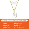 Collar de Cruz de Cobre Chapado en Platino de Alta Gama Transfronterizo con Colgante de Gota de Agua Pulida, Venta al por Mayor de Fábrica en Stock
