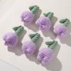 Estilo Mori lana fresca ganchillo flor de tulipán accesorios diy aretes tocado accesorios para el cabello material horquilla mayoreo
