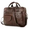Bolso cruzado de piel de vaca genuina para hombre, bandolera, hombro, para ordenador, multifuncional, gran capacidad, maletín casual