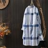 Camisa de Cuadros con Protección Solar para Mujer Primavera y Verano, Camisa de Longitud Media, Mangas Largas de Corte Holgado, Ropa con Protección Solar Nuevo Estilo 2026, Chaqueta Fina para Mujer