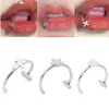 Ventas Directas de Fábrica Anillo para Labio Perforado Acero Inoxidable Anillo Sexy para Boca Estrella de Cinco Puntas Cruz Corazón Clavo para Labio Anillo para Labio