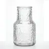 Jarrón de cristal transparente con patrón de glaciar, minimalista, transfronterizo, para plantas verdes hidropónicas, arreglo floral de escritorio, jarrón de alta gama, en stock, venta al por mayor