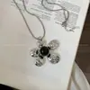 Collar Colgante Floral Multicolor Estilo Coreano para Mujer, Cadena Larga Exagerada y de Alta Gama, Cadena para Sudadera Estilo Ins, Accesorio Único