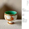 Ruyeguixong Estilo Chinês Cultural e Criativo Monge Voador Dunhuang Mestre de Pés Altos Copo de Chá Verde Turquesa de Alta Qualidade Conjunto de Chá Kung Fu
