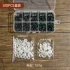 Accesorios para ojos de juguete en caja arte de ojos de plástico ojo de frijol negro ojo totalmente negro ojo de tornillo ojos de muñeca fabricantes mayoristas