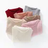 Suéter de punto de cachemir de alta gama listo para usar [Cachemir + Lana] Seda-cachemir dobladillo enrollado cuello redondo semi-alto color liso para mujer