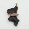 Chaveiro de Filhote de Couro Genuíno Feito à Mão Cordão Anti-Perda Pingente Chaveiro de Carro Bulldog Francês Chaveiro de Corda Trançada