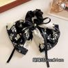 Vintage estampado laço tinta saia faixa de cabelo corda de cabelo mulheres de alta qualidade suave elegante corda de cabelo 2023 Novo