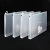Bolsa transparente gruesa para documentos, bolsa con cremallera de PP, bolsa para archivos, estuche para lápices para estudiantes de primaria y secundaria, bolsa de almacenamiento portátil A4, al por mayor