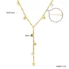 Doce Japonês e Coreano, Exquisito e Elegante Pingente de Trevo de Quatro Folhas com Diamante Branco Aço Inoxidável Moda Colar de Alta Qualidade Joias Europeias e Americanas para Mulheres
