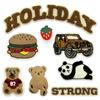 Patches Bordados para Roupas, Tiras em Inglês, Patches de Tecido Bordados de Urso, Patches Bordados de Comida para Toalhas, Patches Bordados de Hambúrguer, Bolsas