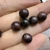 Accesorios de sándalo con incrustaciones hechos a mano, tallado en madera, cuentas sueltas, DIY, espalda con cuentas, accesorios de ébano nube, joyería Xiangyun de ciervo
