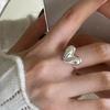Anillo de Corazón 3D para Mujer, Estilo Minimalista Fresco, Nuevo Anillo Abierto de Metal, Anillo Versátil de Alta Gama para Dedo Índice, Moderno