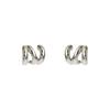 Pendientes de metal de tres anillos estilo frío para mujer, diseño de nicho popular, nuevos y lujosos, ligeros y accesorios para las orejas.