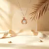 Colar de Aço Titânio com Diamantes Reais Trevo de Quatro Folhas Japonês e Coreano Vibrante Exquisito Corrente para Clavícula Feminina Pingente Ouro Rosa Item Quente