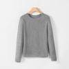 26 Nuevo Estilo de Principios de Otoño Seda de Morera Cachemira Puyuan Alta Gama Minimalista Camiseta Básica Cuello Redondo Color Sólido Estilo Coreano Dopamina