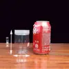 Pote Plástico Transparente para Alimentos Nozes Grãos Lanche Mel Pote Selado Garrafa Pet Boca Larga Chá Aromatizado Doce Pote Plástico
