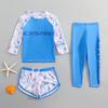 Traje de baño para niñas de talla mediana y grande, 2024. Traje de baño dividido para bebés, de secado rápido, de manga larga y con protección solar. Traje de buceo para niños.