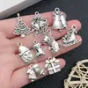 1 Peça de Acessório de Joia da Série Liga Material de Pingente de Natal Brincos Criativos DIY Pulseira Esmalte Pingente Pequeno