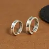 Anillo de plata de ley S999 con mantra de seis palabras del Sutra del Corazón para hombres y mujeres, anillo de pareja, estilo retro, plata pura, moda nacional, joyería de estilo antiguo