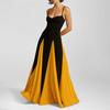 Roupas Femininas de Verão 2026, Vestido Estilo Europeu e Americano Transfronteiriço, Vestido Sexy com Amarração na Cintura, Franzido, Cor Sólida, Saia Evasê, Alça