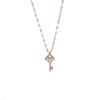 Collar de llave de concha roja de red para mujer, cadena de clavícula de lujo ligera que combina con todo, cadena de acero de titanio de alta calidad, colgante creativo