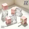 Em Estoque Tampa Quadrada Rosa Frasco Transparente Tubo de Gloss Labial Tubo Plástico Vazio Material de Embalagem