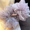 Esquema de Colores Rosa Pálido Morado de Baja Saturación~Atmósfera Suave y Romántica, Scrunchie Grande de Organza para Mujer