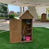 Gabinete de Almacenamiento para Exteriores, Madera Anticorrosiva, Cuarto de Almacenamiento Moderno a Prueba de Sol, Balcón de Jardín, Caja de Herramientas para Patio, Gabinete Varios