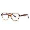 Nuevos lentes anti luz azul 2216 moda TR montura bicolor viento británico montura óptica redonda personalidad fabricantes en stock