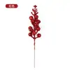 Decorações de Natal 15 Peças de Cachos de Frutas Artificiais com Glitter Dourado, Vermelho e Prata Acessórios DIY para Árvore de Natal Frutas Vermelhas Decorativas
