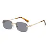 Gafas de sol cuadradas sin montura estilo europeo y americano, Gafas de sol con borde cortado transfronterizas estilo japonés y coreano, Gafas de sol cuadradas de montura pequeña