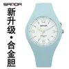 Relojes Sanda Modernos Simples Coloridos para Hombres y Mujeres, Estilo de Moda y Fresco, Relojes de Pulsera Luminosos Impermeables para Estudiantes de Primaria y Secundaria Venta al por Mayor