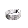 Pulsera de Diamantes Europeos y Americanos Transfronterizos de Lujo Multicapa con Brillo y Pedrería, Pulsera de Novia de Moda y Personalizada con Múltiples Filas de Tiras de Diamantes para Chica Popular