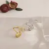 Anillo abierto asimétrico de lujo ligero transfronterizo con incrustaciones de diamantes en forma de gota de agua, chapado en oro, simple, adecuado para chicas jóvenes, versátil, ajustable, para el dedo índice