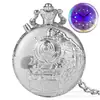 Novo Relógio de Bolso Vintage Mais Vendido com Design de Locomotiva, Display de Luz LED, Relógio de Bolso de Quartzo Criativo, Relógio de Presente para Estudantes