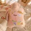 Bolsa de Agua Caliente Pequeña Llena de Agua Flocado Dibujos Animados Mini Bolsa de Agua Caliente Pvc a Prueba de Fugas y a Prueba de Explosiones Calentador de Manos Venta al Por Mayor por Lotes