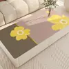 Protetor de mesa retangular estilo pintura a óleo com padrão floral vintage, textura de couro sintético, tapete à prova d'água e resistente ao calor para mesa de jantar e mesa de centro