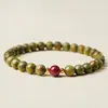 Pulsera de Sándalo Verde, Pulsera de Madera de Sándalo Natural, Artículo Cultural con Múltiples Cuentas, Regalo para Atracciones Turísticas, Mayoreo