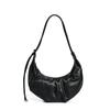 Bolso Croissant de Hombro de Cuero Genuino Retro Nuevo Personalizado de Alta Gama Ropa de Trabajo Nicho Primera Capa Cuero Vacuno Curtido Vegetal Bolso Dumpling